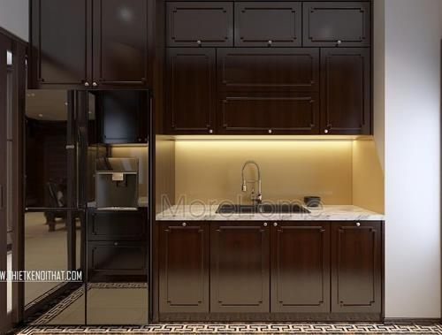  Tủ bếp gỗ tại chung cư Hoàng Quốc Việt, Hn